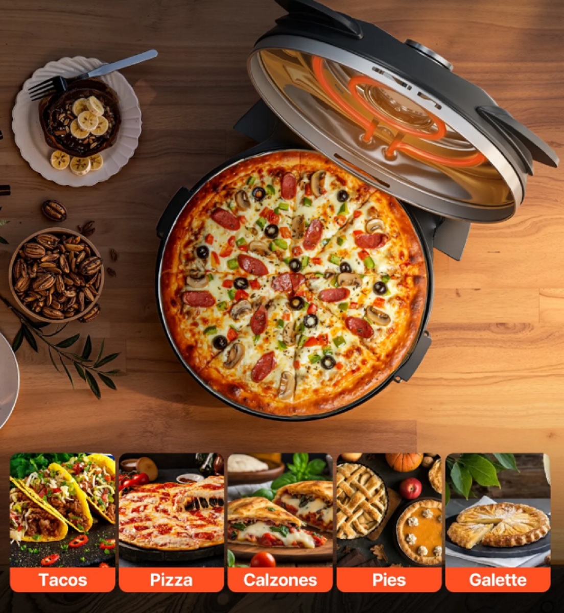 Jedinečná domáca elektrická pizza pec, pizzamaker